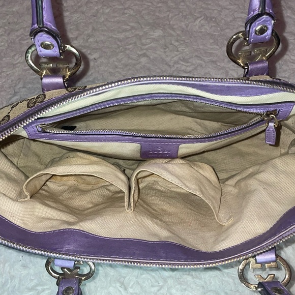 Gucci GG Guccissima Lovely Hearts Monogram Tote Bag and Wallet Set in Lavender - Picture 11 of 17